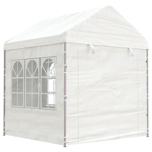 Pavillon Med Tag 2,28X2,23X2,69 M Polyethylen Hvid