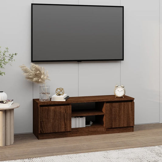 Tv-Bord Med Låge 102X30X36 Cm Etræsfarve
