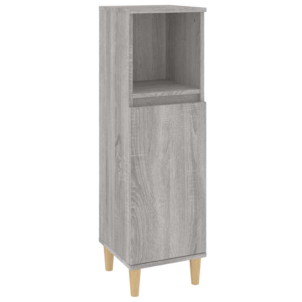 Badeværelsesskab 30x30x100 Cm Konstrueret Træ - Billede 2