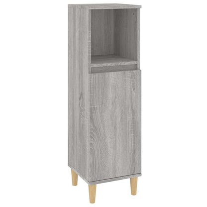 Badeværelsesskab 30x30x100 Cm Konstrueret Træ - Billede 2