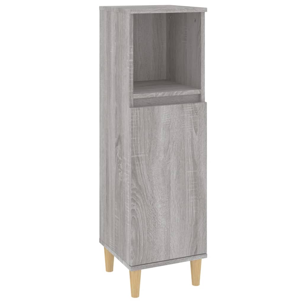 Badeværelsesskab 30x30x100 Cm Konstrueret Træ - Billede 2