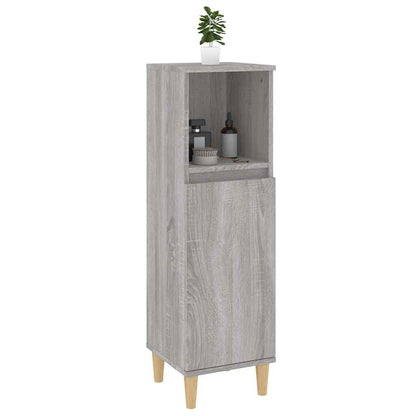 Badeværelsesskab 30x30x100 Cm Konstrueret Træ - Billede 5