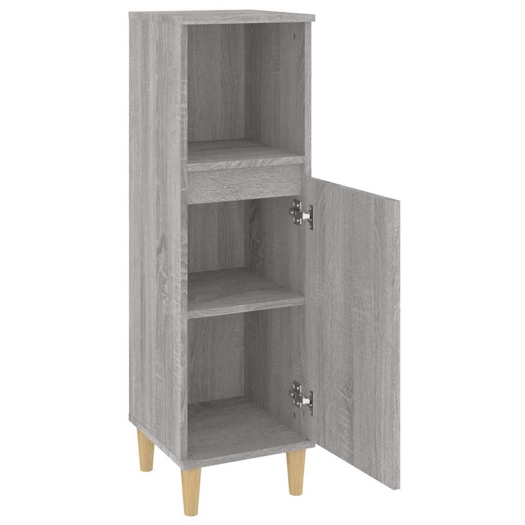 Badeværelsesskab 30x30x100 Cm Konstrueret Træ - Billede 6