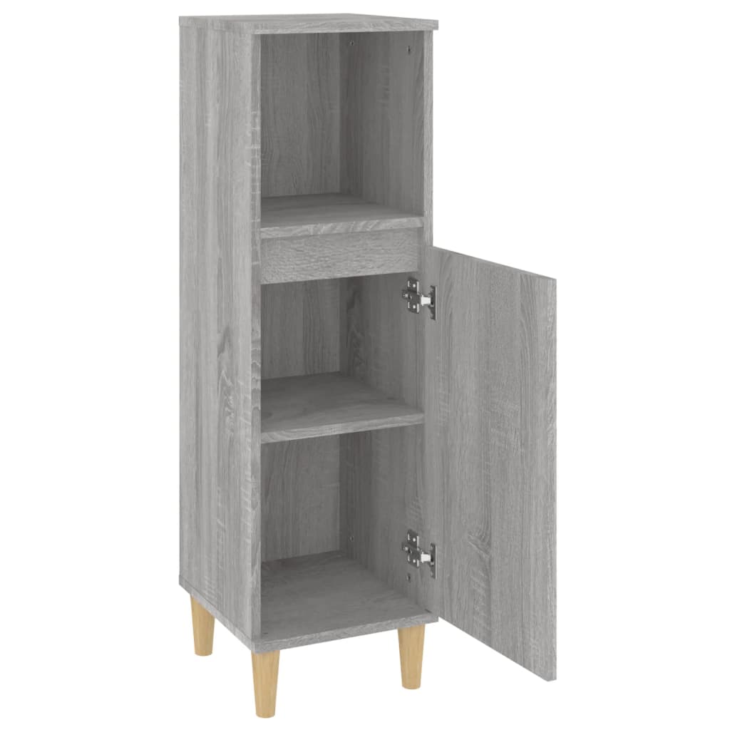 Badeværelsesskab 30x30x100 Cm Konstrueret Træ - Billede 6