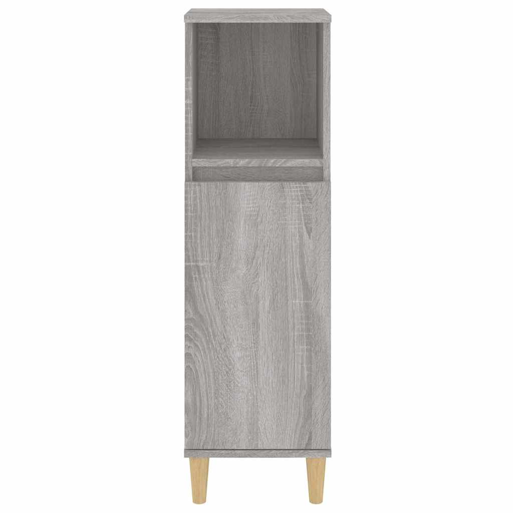 Badeværelsesskab 30x30x100 Cm Konstrueret Træ - Billede 7