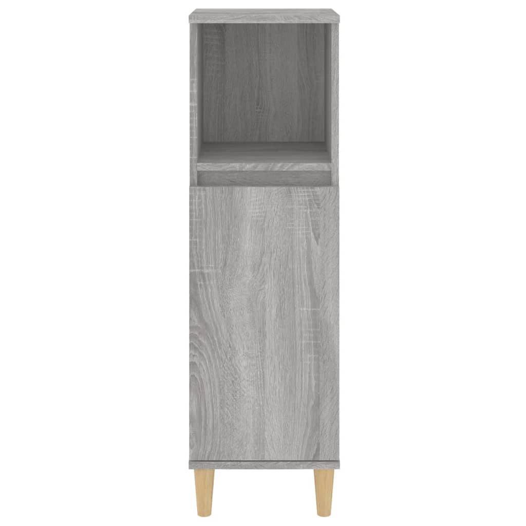 Badeværelsesskab 30x30x100 Cm Konstrueret Træ - Billede 7