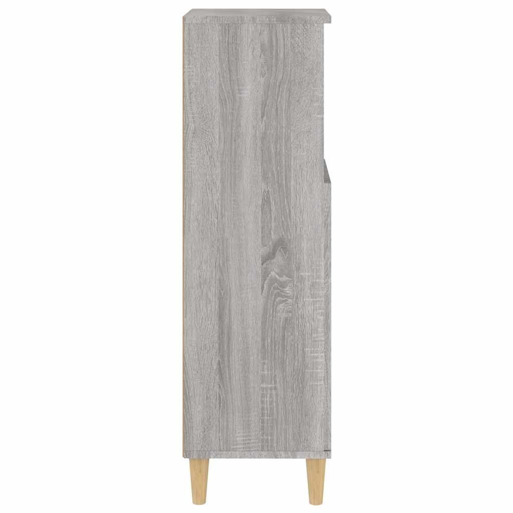 Badeværelsesskab 30x30x100 Cm Konstrueret Træ - Billede 8