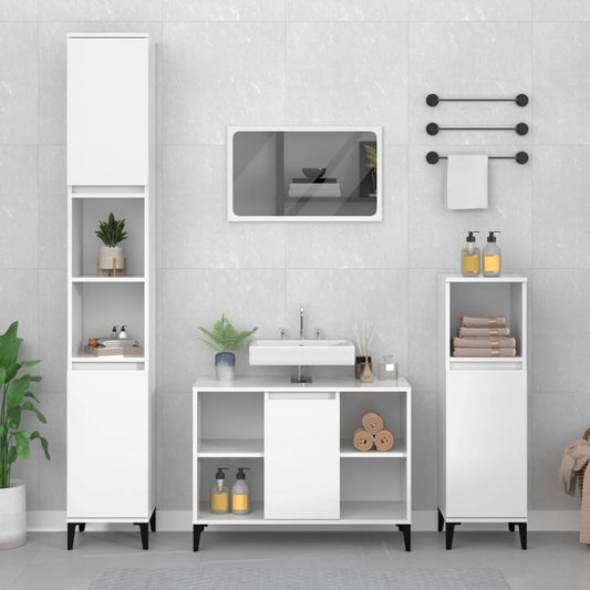 Skab Til Håndvask 80X33X60 Cm Konstrueret Træ