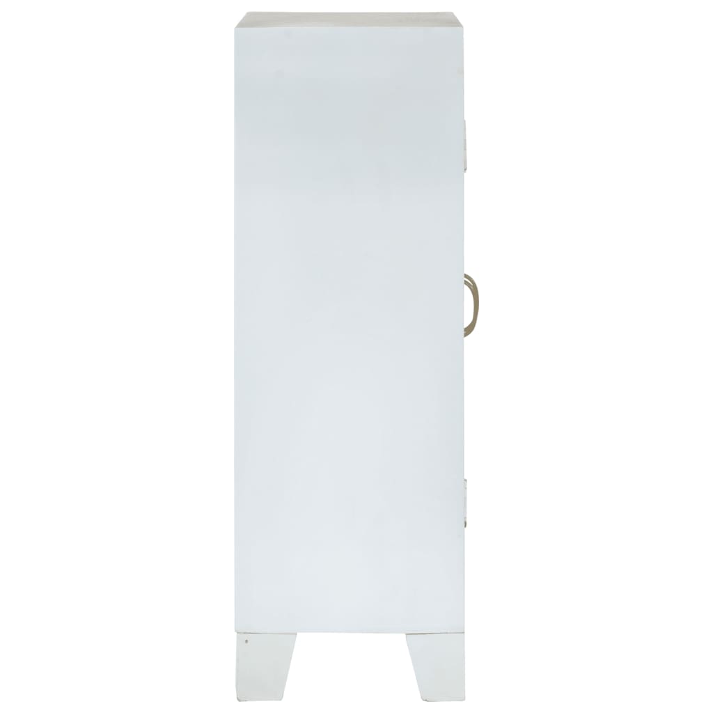 Skab 55X30X90 Cm Massivt Akacietræ Hvid