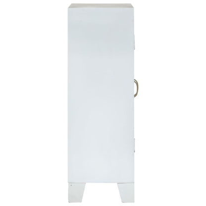 Skab 55X30X90 Cm Massivt Akacietræ Hvid