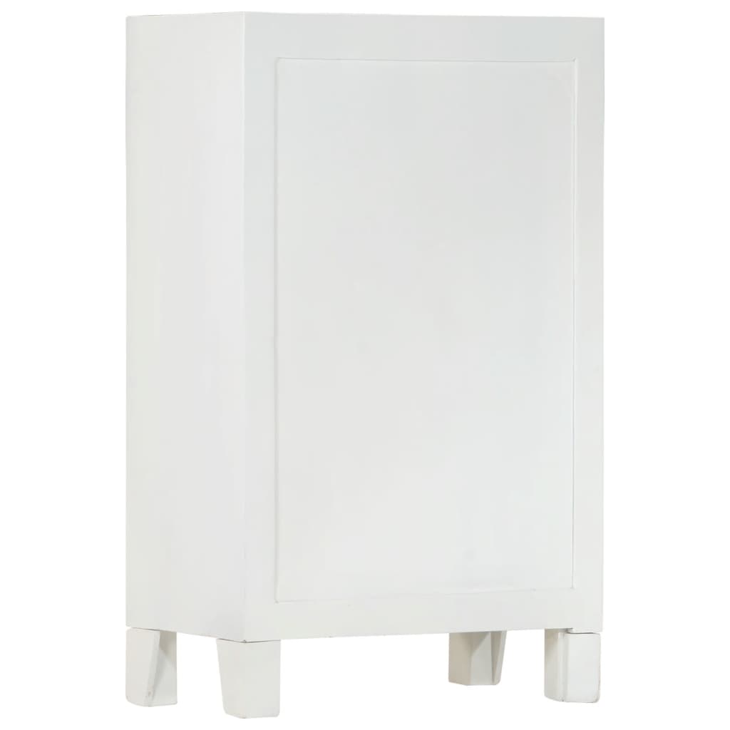 Skab 55X30X90 Cm Massivt Akacietræ Hvid