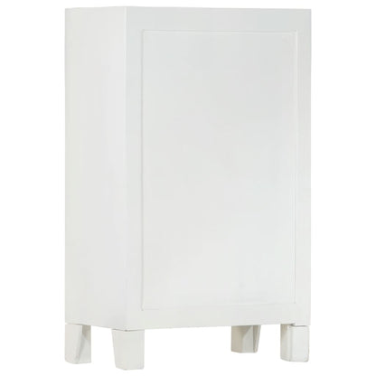 Skab 55X30X90 Cm Massivt Akacietræ Hvid