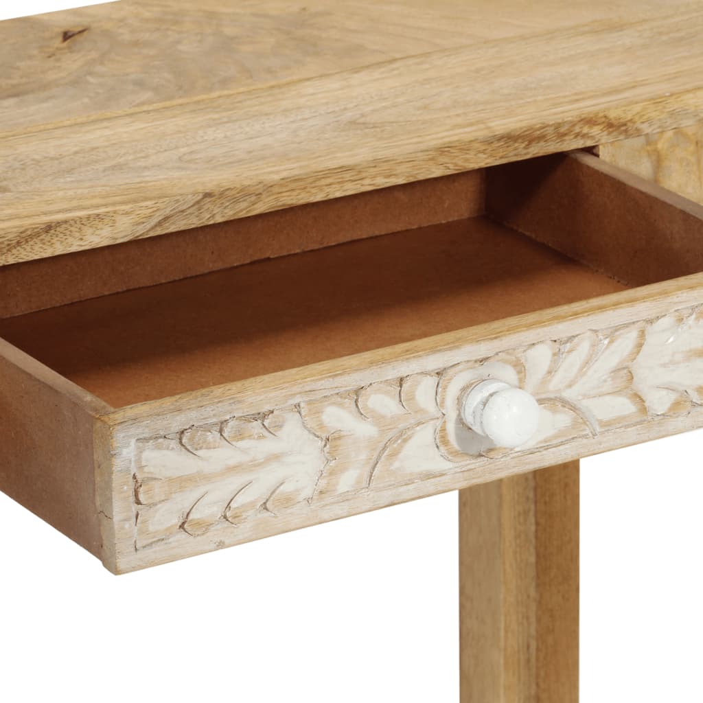 Konsolbord 110X30X75 Cm Massivt Mangotræ Afbleget