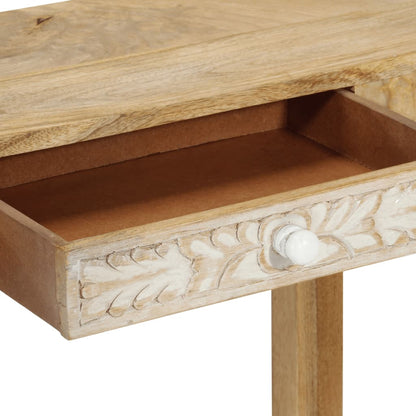 Konsolbord 110X30X75 Cm Massivt Mangotræ Afbleget