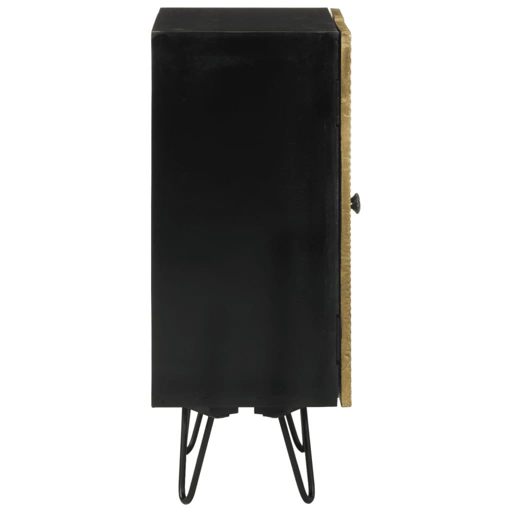 Skab 55x30x75 Cm Massivt Mangotræ - Billede 5