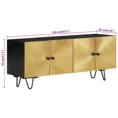 Tv-bord 110x30x45 Cm Massivt Mangotræ - Billede 8