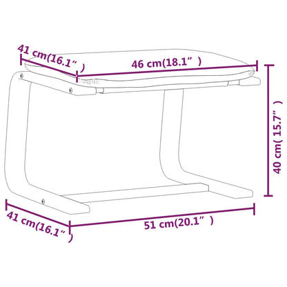 Fodskammel 51X41X40 Cm Stof Farvet