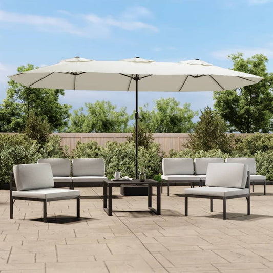 Parasol M. Dobbelt Parasoldug 449X245 Cm Sand