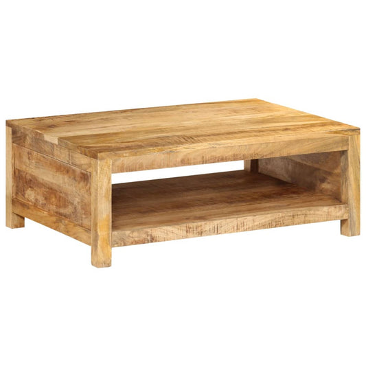 Sofabord 80X55X30 Cm Massivt Mangotræ Creme