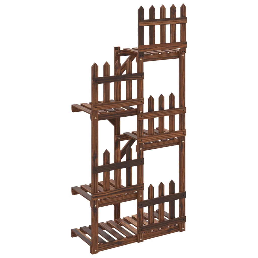 Blomsterstativ 60x25x130 Cm Massivt Fyrretræ - Billede 2