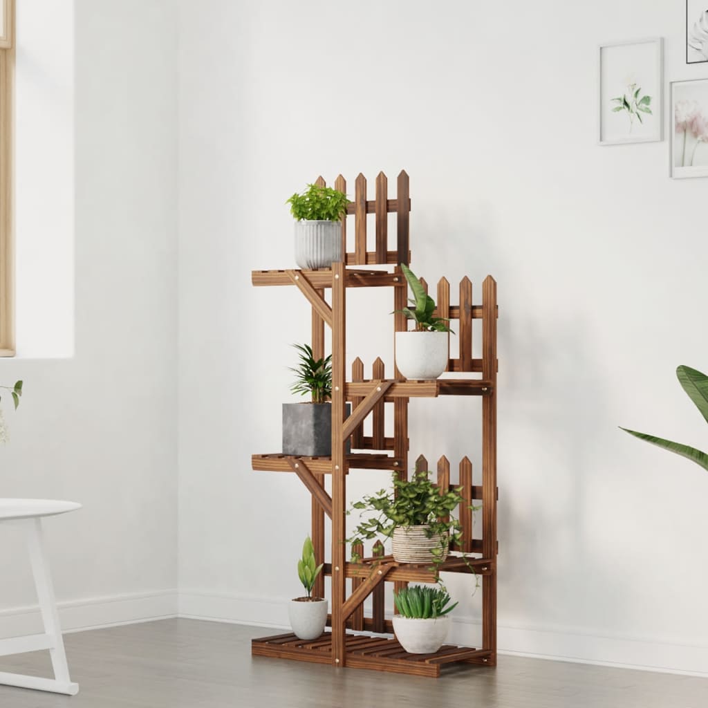 Blomsterstativ 60x25x130 Cm Massivt Fyrretræ - Billede 3