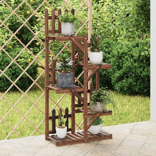 Blomsterstativ 60x25x130 Cm Massivt Fyrretræ - Hovedbillede