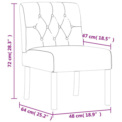 Stol Med Knapdesign Hør - Billede 8