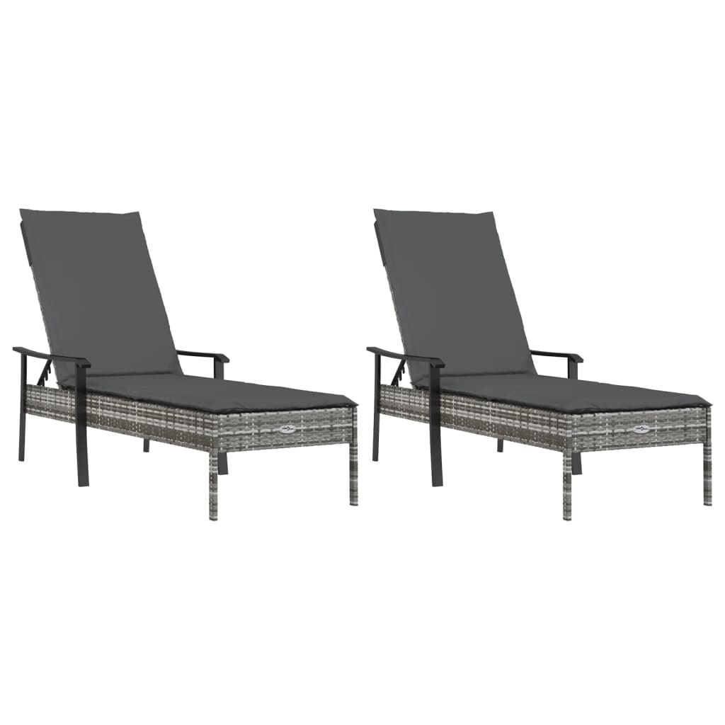 Med Hynde Polyrattan Grå - Billede 4