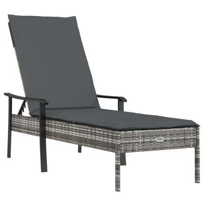 Med Hynde Polyrattan Grå - Billede 5