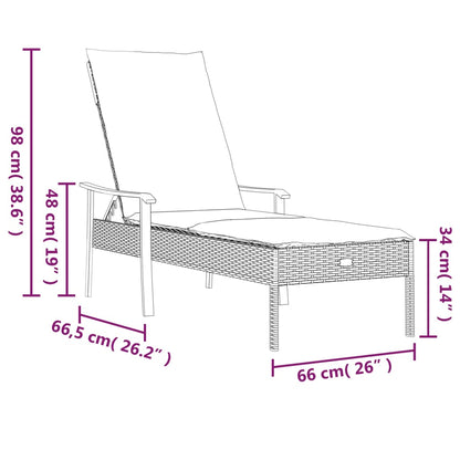 Liggestolesæt Med Hynder Og Bord Polyrattan