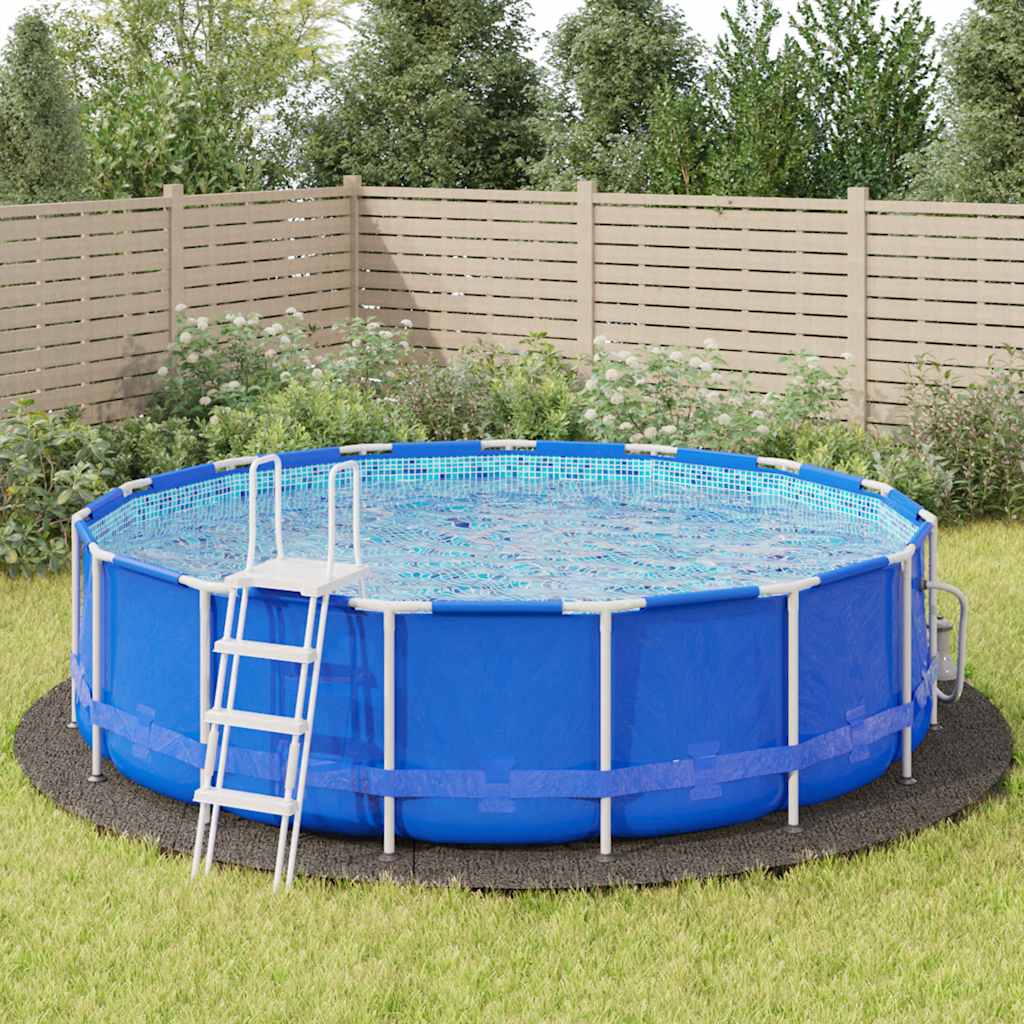 Poolunderlag Ø550 Cm Polyester-geotekstil Lysegrå - Hovedbillede