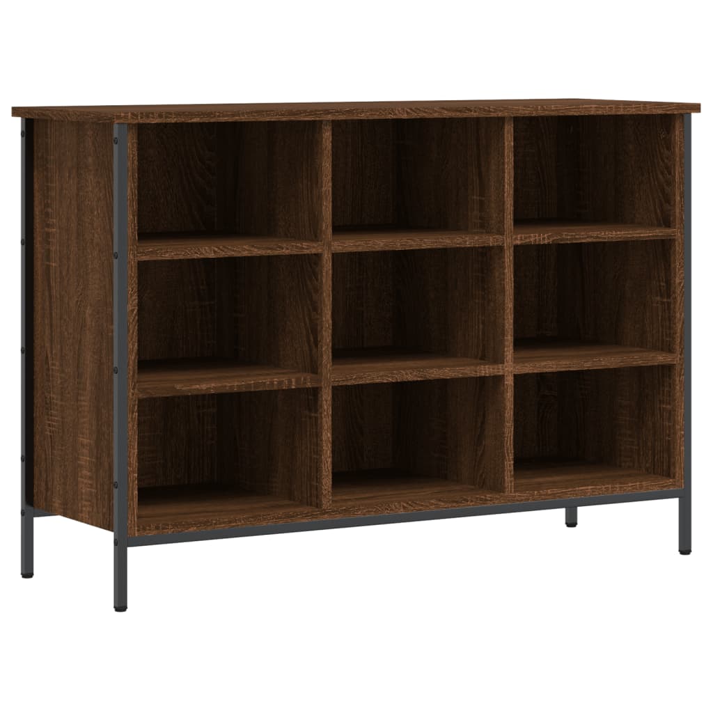 Skoskab 100x35x70 Cm Konstrueret Træ Brun Egetræ - Billede 2