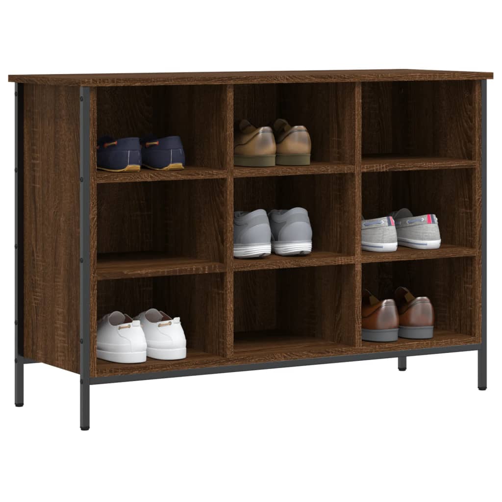 Skoskab 100x35x70 Cm Konstrueret Træ Brun Egetræ - Billede 6