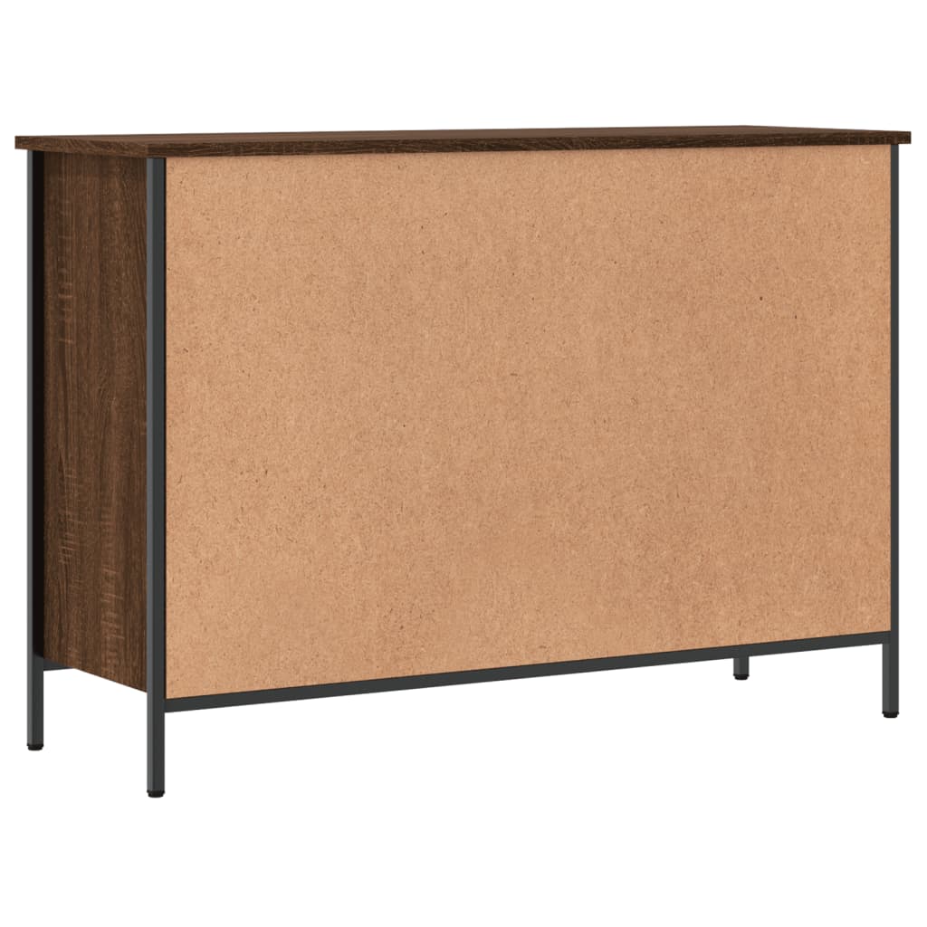 Skoskab 100x35x70 Cm Konstrueret Træ Brun Egetræ - Billede 4