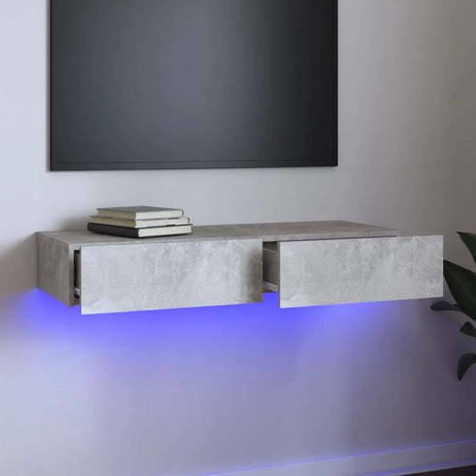 Tv-Skab Med Led-Lys 90X35X15,5 Cm