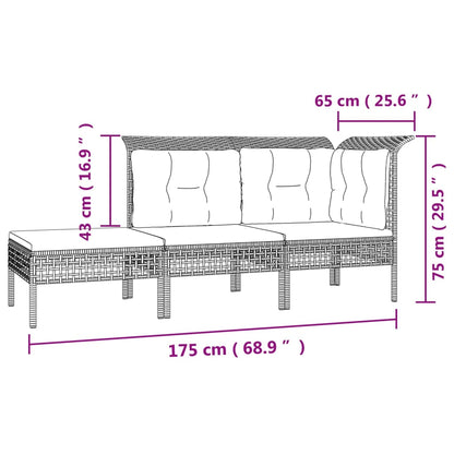 Loungesæt Til Haven Med Hynder Polyrattan
