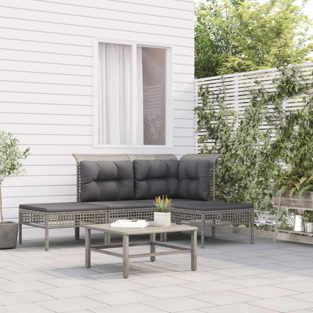 Loungesæt Til Haven Med Hynder Polyrattan