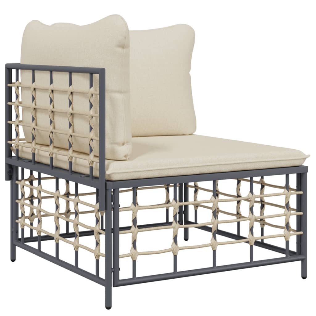 Hjørnemodul Til Havesofa Med Hynde Polyrattan - Billede 2