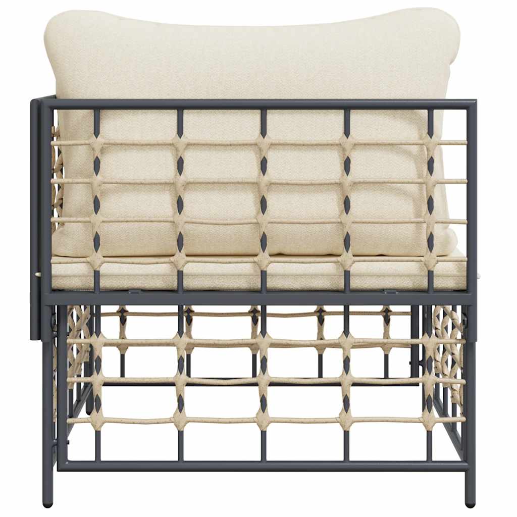Hjørnemodul Til Havesofa Med Hynde Polyrattan - Billede 5