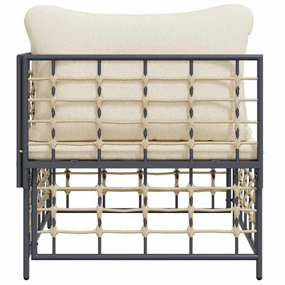 Hjørnemodul Til Havesofa Med Hynde Polyrattan - Billede 5
