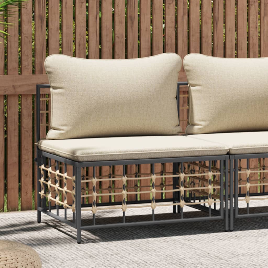 Haveskammel Med Hynde Polyrattan - Variant 364131