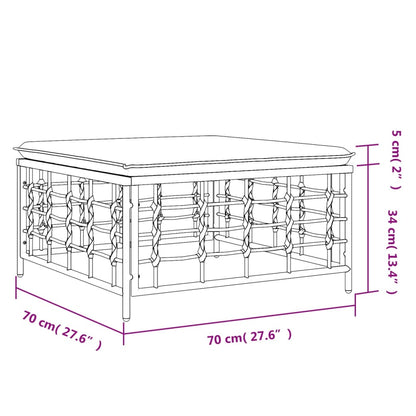 Haveskammel Med Hynde Polyrattan - Billede 7