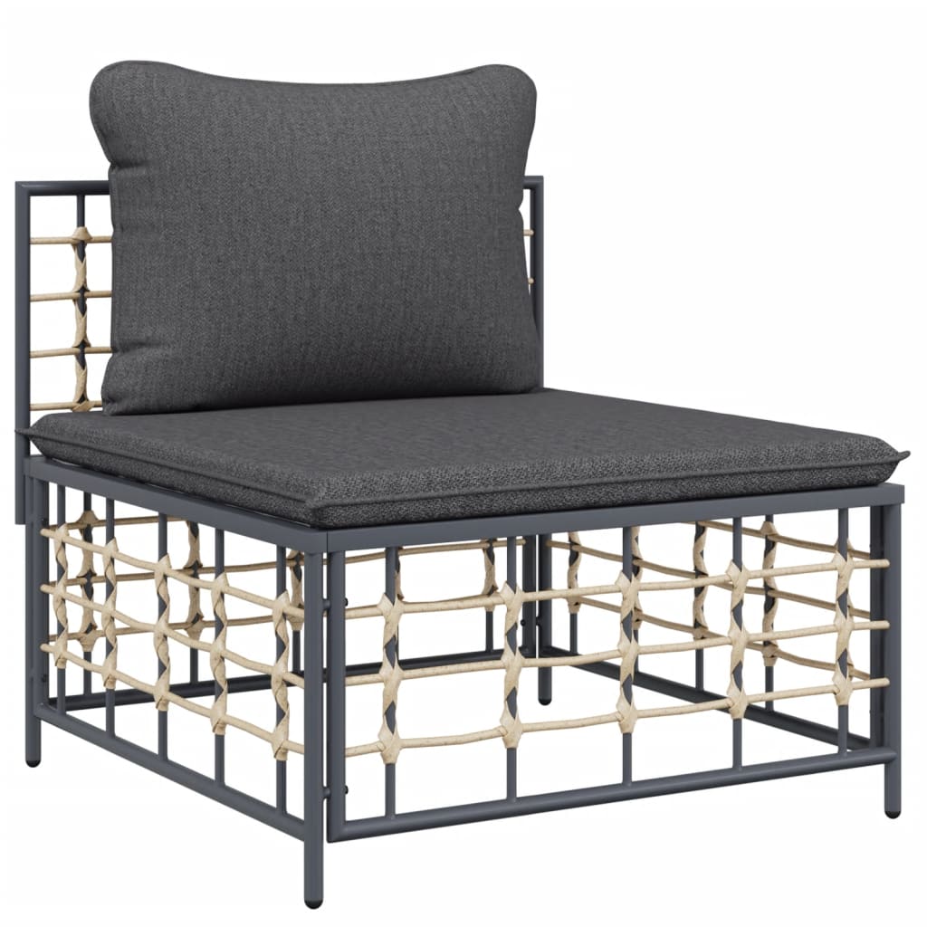 Midtermodul Til Havesofa Med Hynder Polyrattan