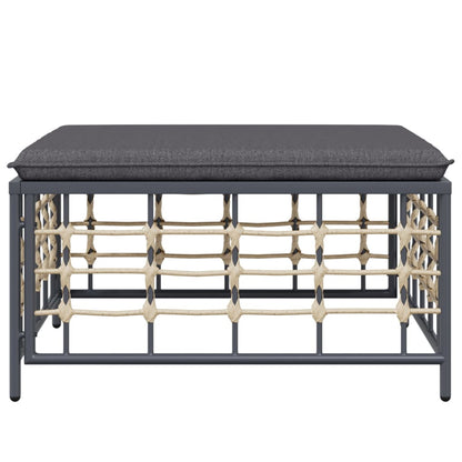Haveskammel Med Hynde Polyrattan