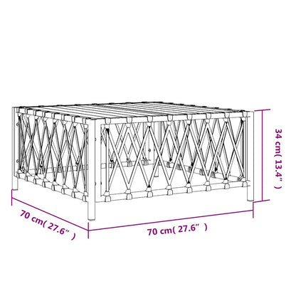Havebord 70x70x34 Cm Vævet Stof