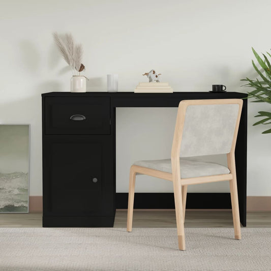 Skrivebord Med Skuffe 115X50X75 Cm Konstrueret Træ