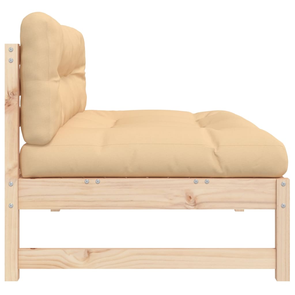 Midtermodul Til Sofa 120x80 Cm Massivt Fyrretræ - Billede 5