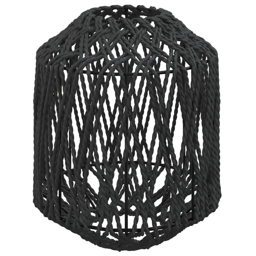 Lampeskærm Ø23x28 Cm Jerrn Og Papir Sort - Billede 2
