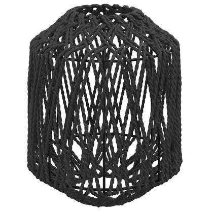 Lampeskærm Ø23x28 Cm Jerrn Og Papir Sort - Billede 2