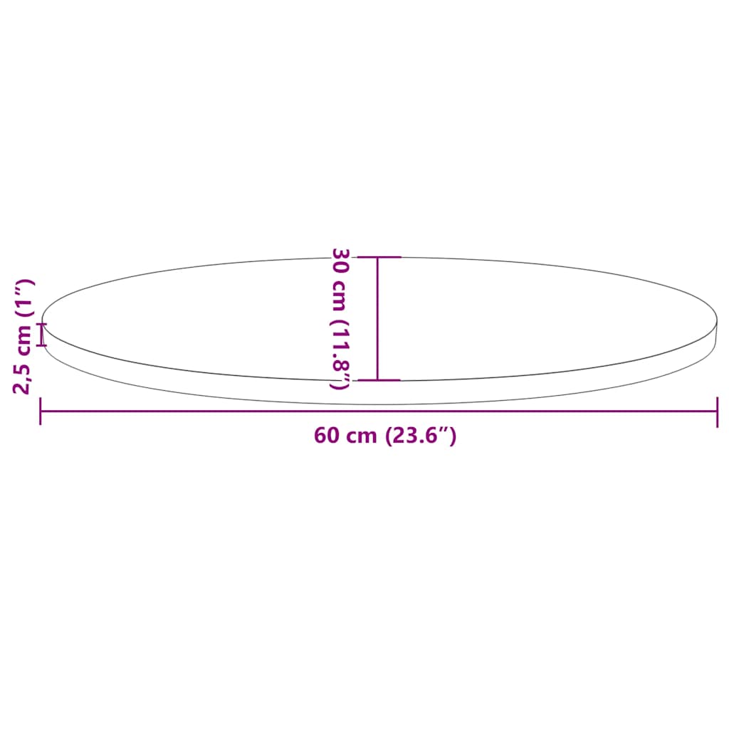 Bordplade Oval Massivt Fyrretræ - Billede 8